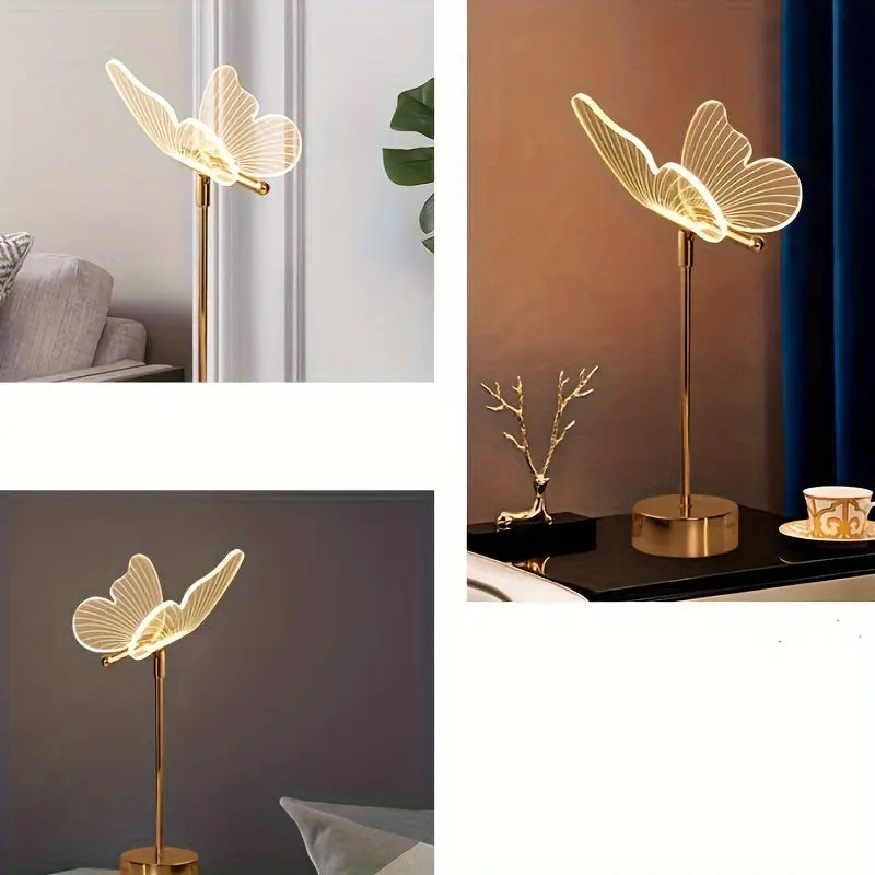 USB Vlinder Tafellamp | Tricolor LED Nachtlamp