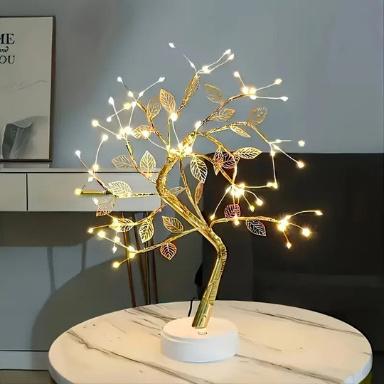 Gouden Bladeren Boomlamp