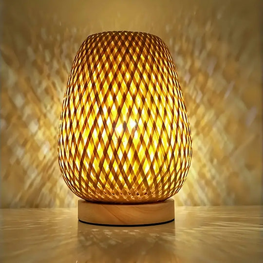 Handgemaakte Bamboe LED Tafellamp