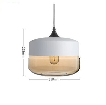 Luxe hanglamp van glas en hout