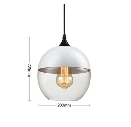 Luxe hanglamp van glas en hout
