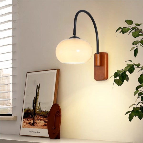 Kaki Draaibare Glas Wandlamp