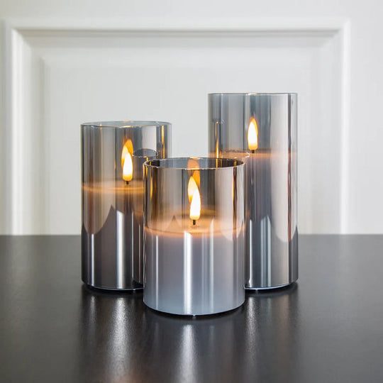 3er Set LED Kerzen | Realistischer Flammeneffekt