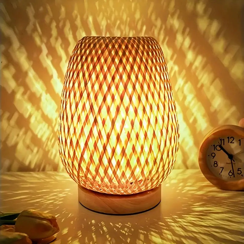 Handgemaakte Bamboe LED Tafellamp