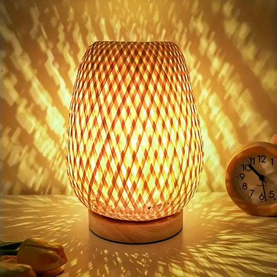 Handgemaakte Bamboe LED Tafellamp