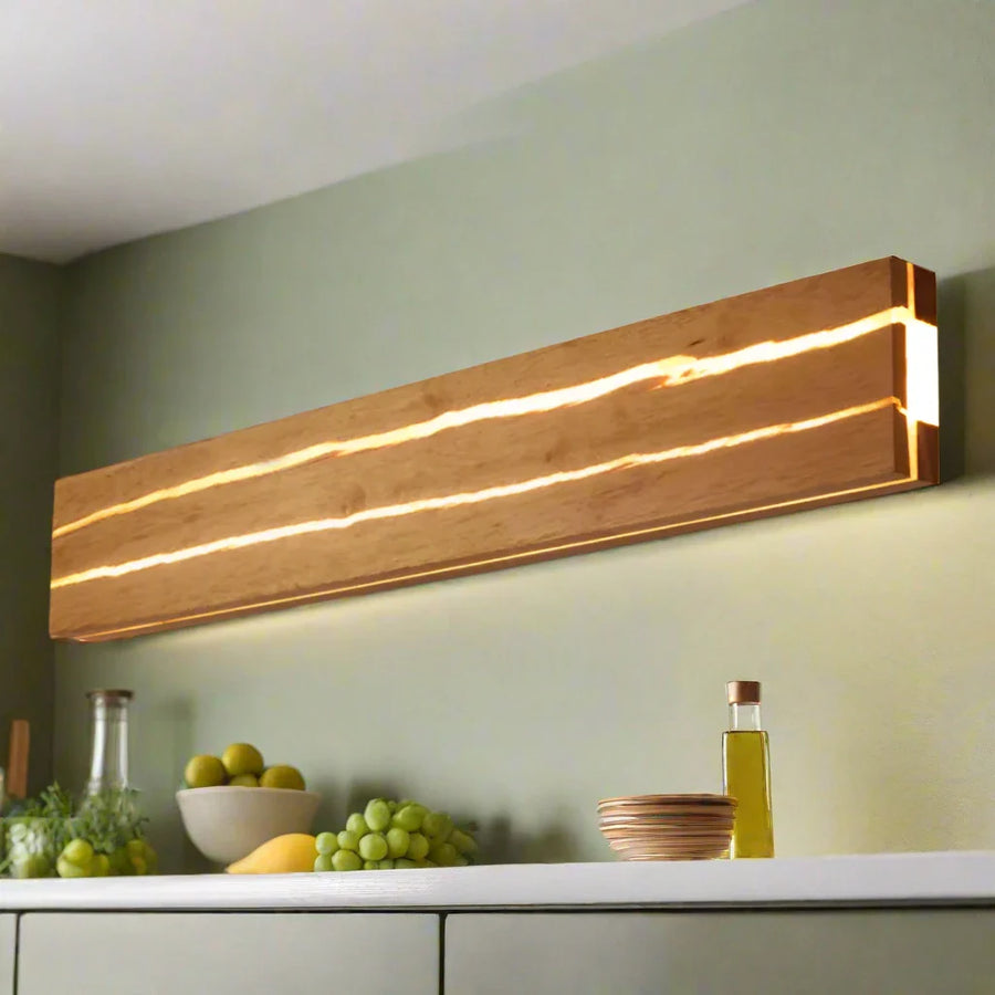 Moderne Houten Riss Wandlamp