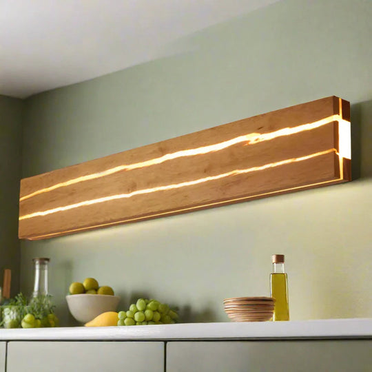 Moderne Houten Riss Wandlamp