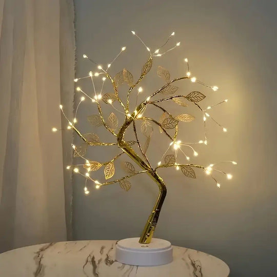 Gouden Bladeren Boomlamp