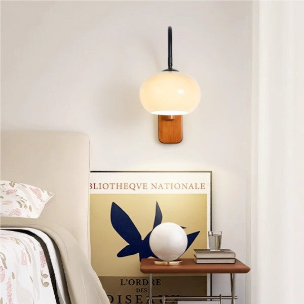 Kaki Draaibare Glas Wandlamp