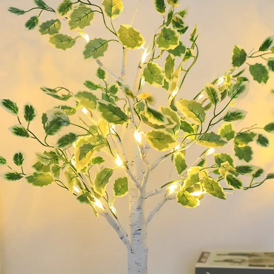 Witte/Zwarte Berkenboom LED Nachtlamp