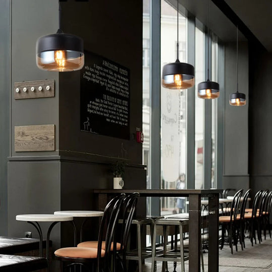 Luxe hanglamp van glas en hout