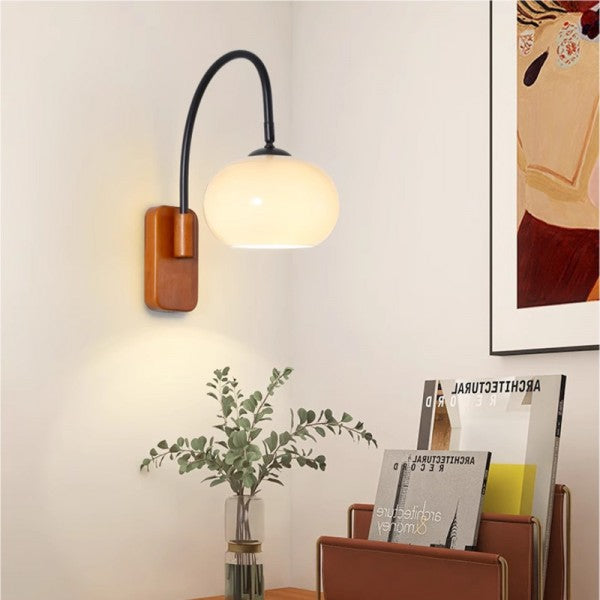 Kaki Draaibare Glas Wandlamp