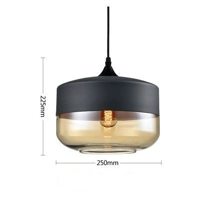 Luxe hanglamp van glas en hout