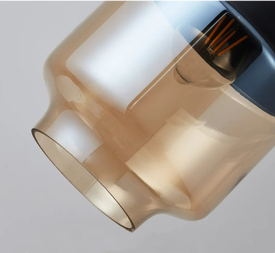 Luxe hanglamp van glas en hout