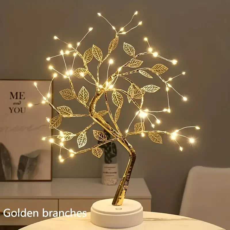 Gouden Bladeren Boomlamp