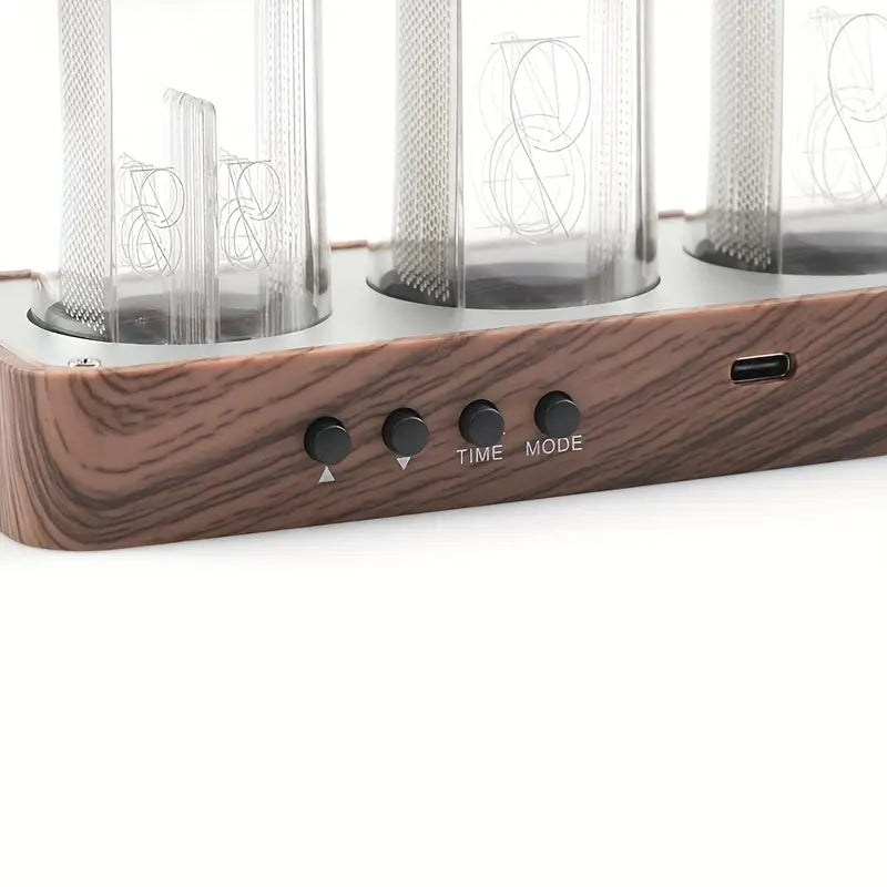 Walnut Digitale Bureauklok