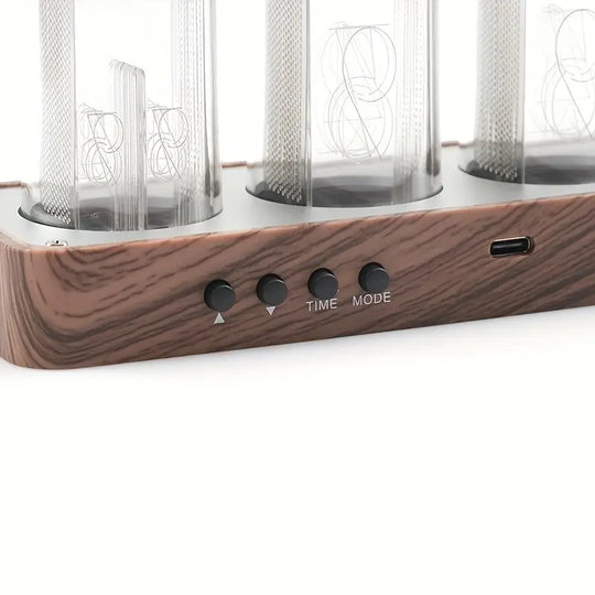 Walnut Digitale Bureauklok