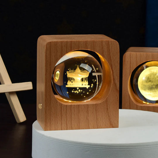 3D Kristallen Kwallen USB Nachtlamp