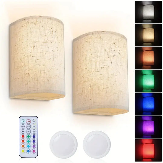 RGBW LED Wandlampen Set van 2