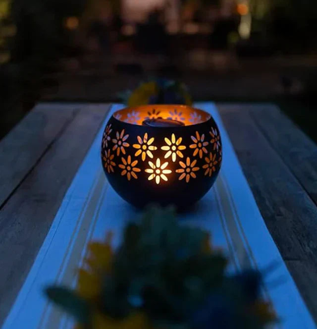 Bloemenpatroon Kaarslamp