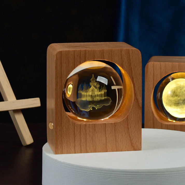 3D Kristallen Kwallen USB Nachtlamp