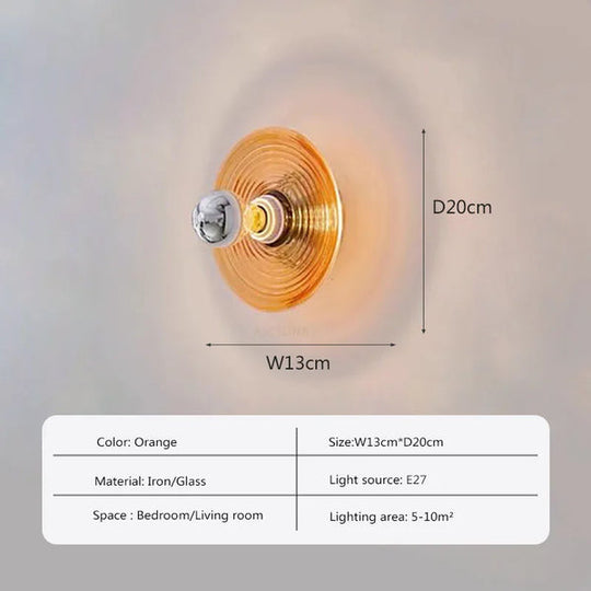 Vintage LED Glazen Wandlamp