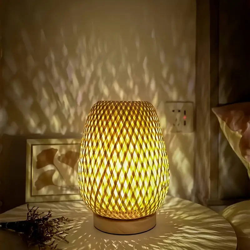 Handgemaakte Bamboe LED Tafellamp