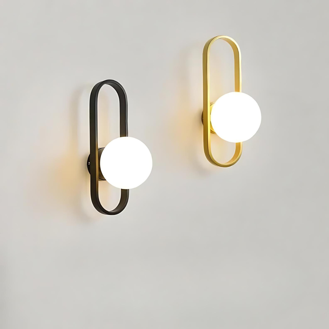 Elliptische bol | Wandlamp