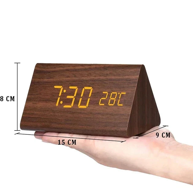 Houten LED Digitale Wekker