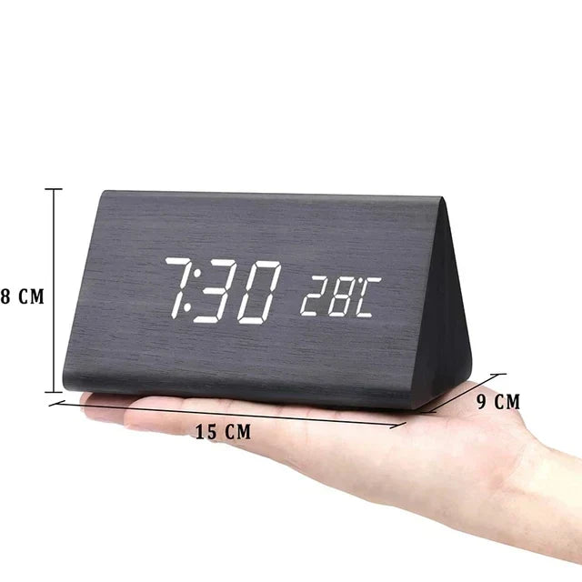 Houten LED Digitale Wekker