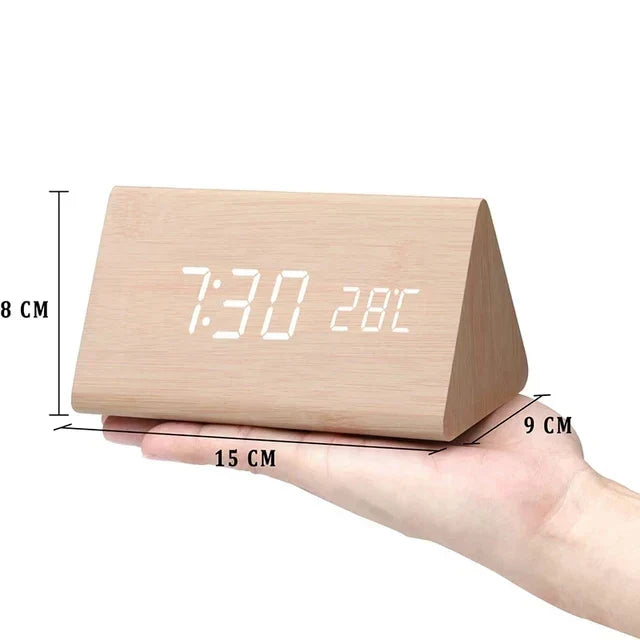 Houten LED Digitale Wekker