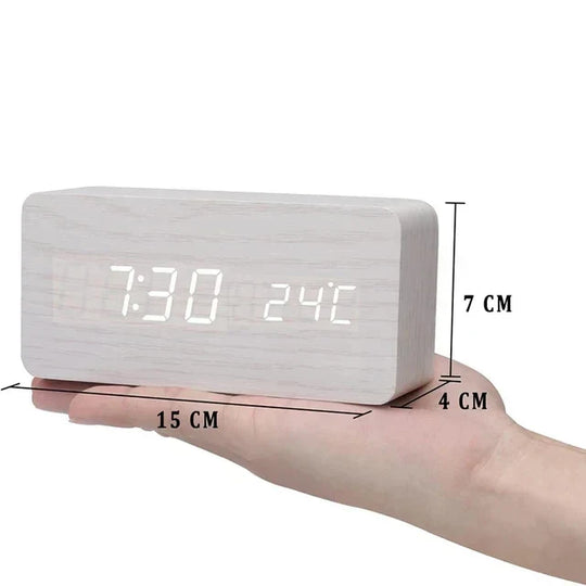 Houten LED Digitale Wekker