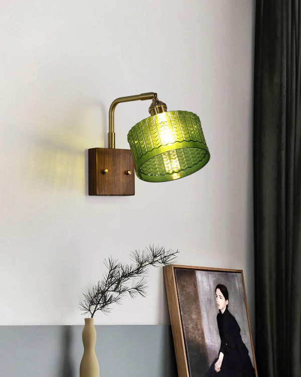 Wandleuchte | Rustikale Eleganz met Kunstglas