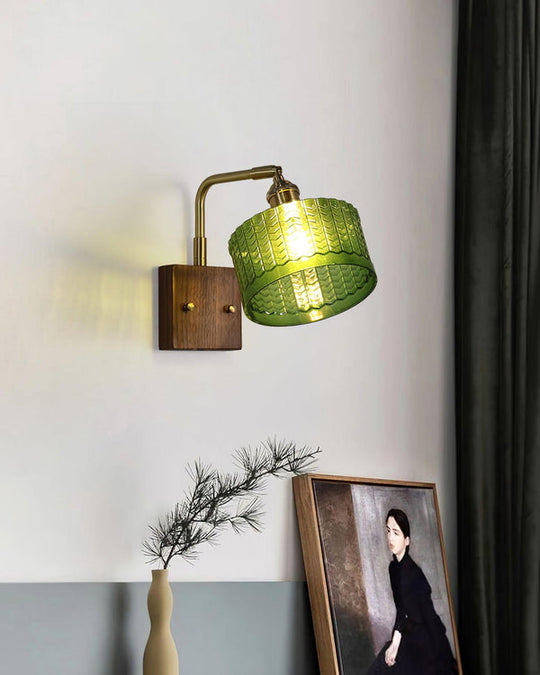 Wandleuchte | Rustikale Eleganz met Kunstglas