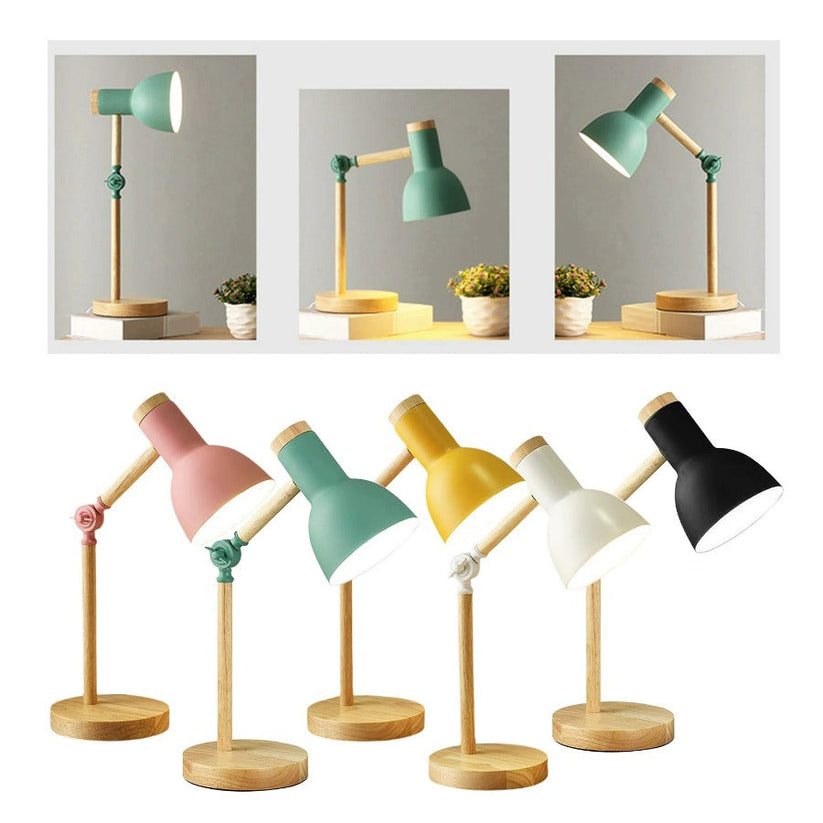 Scandinavische Houten Bureau Lamp