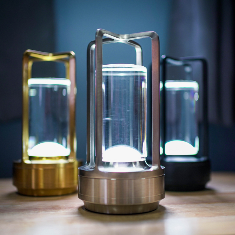 Kristall-Laterne | Luxe Tafelverlichting