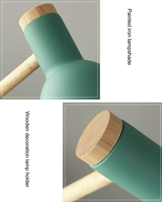 Scandinavische Houten Bureau Lamp