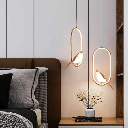 Luxueuze Hanglamp met Gouden Vogel