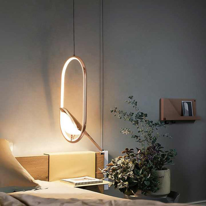 Luxueuze Hanglamp met Gouden Vogel