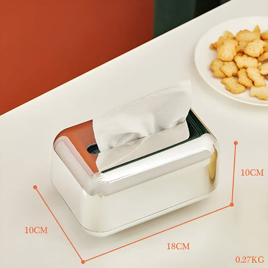 Gouden Spiegelafwerking Tissue Box Houder - Elegante Opberg Organizer