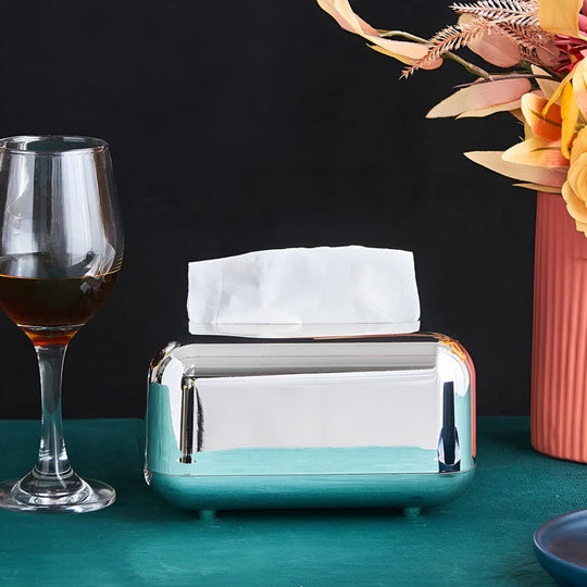 Gouden Spiegelafwerking Tissue Box Houder - Elegante Opberg Organizer