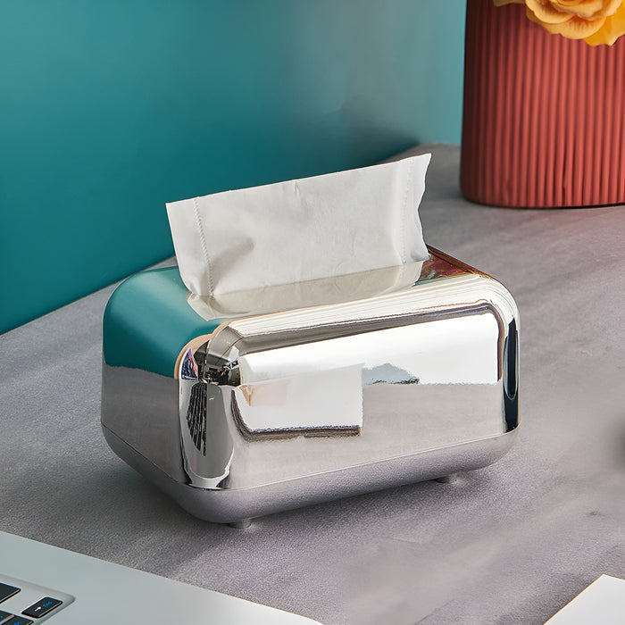 Gouden Spiegelafwerking Tissue Box Houder - Elegante Opberg Organizer