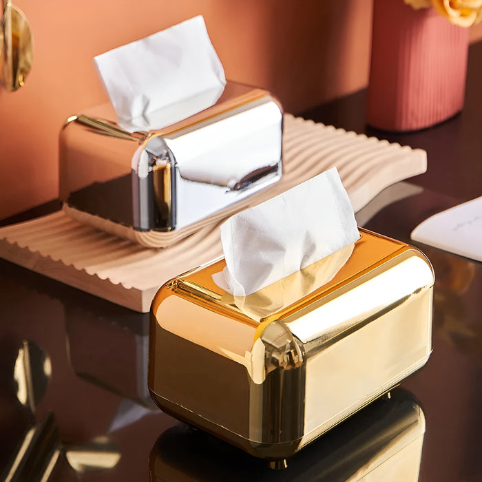 Gouden Spiegelafwerking Tissue Box Houder - Elegante Opberg Organizer