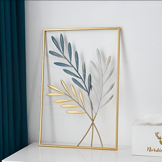 Blad-Inspiratie Nordic Metaal Wandkunst