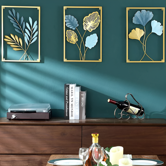 Blad-Inspiratie Nordic Metaal Wandkunst