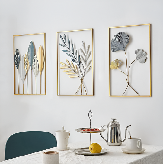 Blad-Inspiratie Nordic Metaal Wandkunst