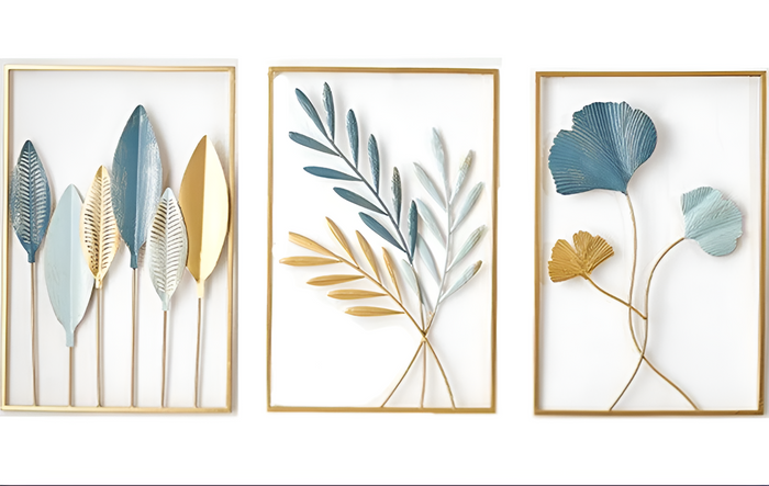 Blad-Inspiratie Nordic Metaal Wandkunst