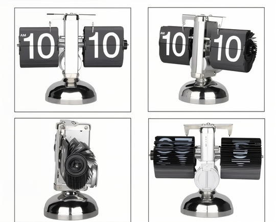Minimalistische Flip Uhr – Retro Automatisch Blätternde Tischuhr