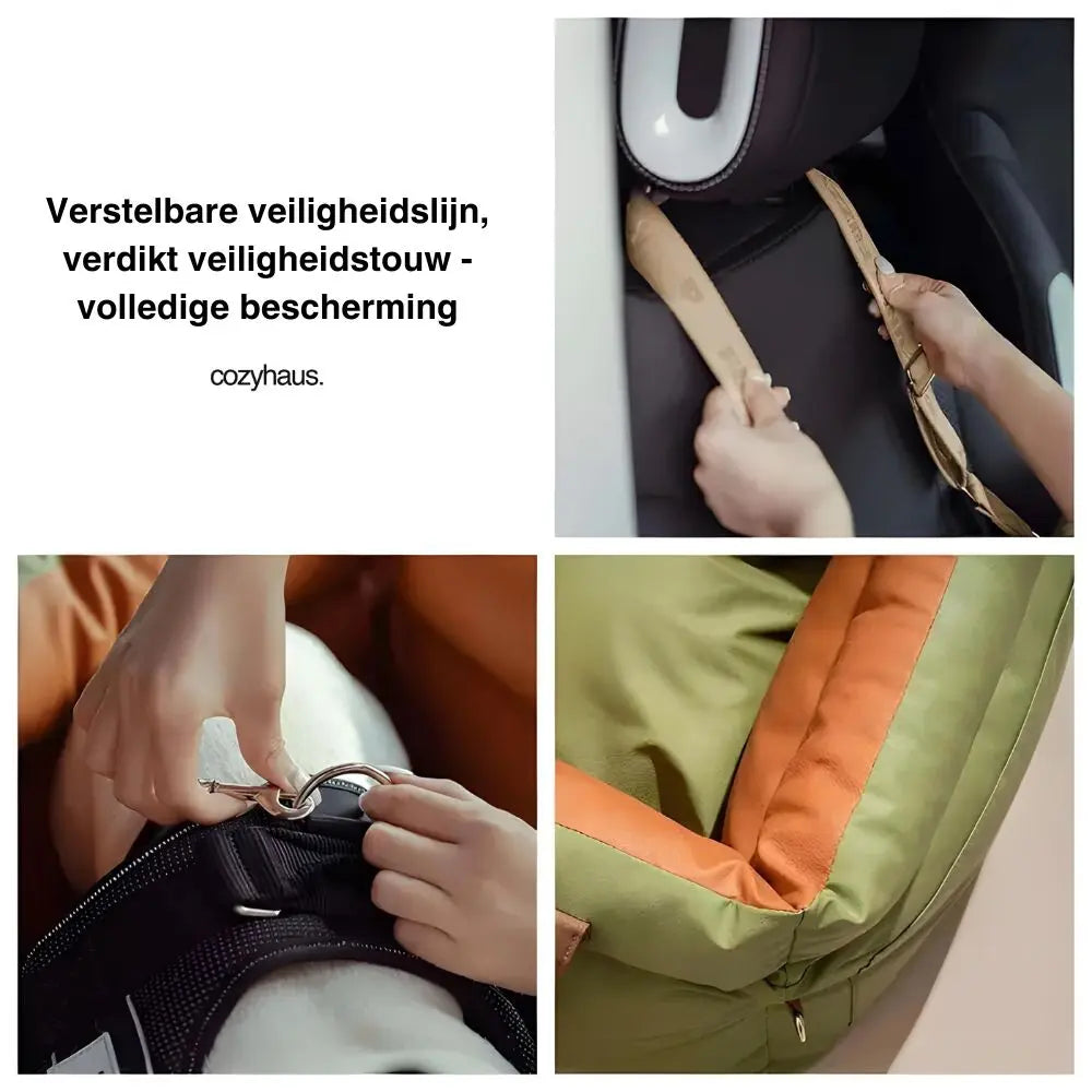 TravelPaws Bed - Leren Hondenauto stoel