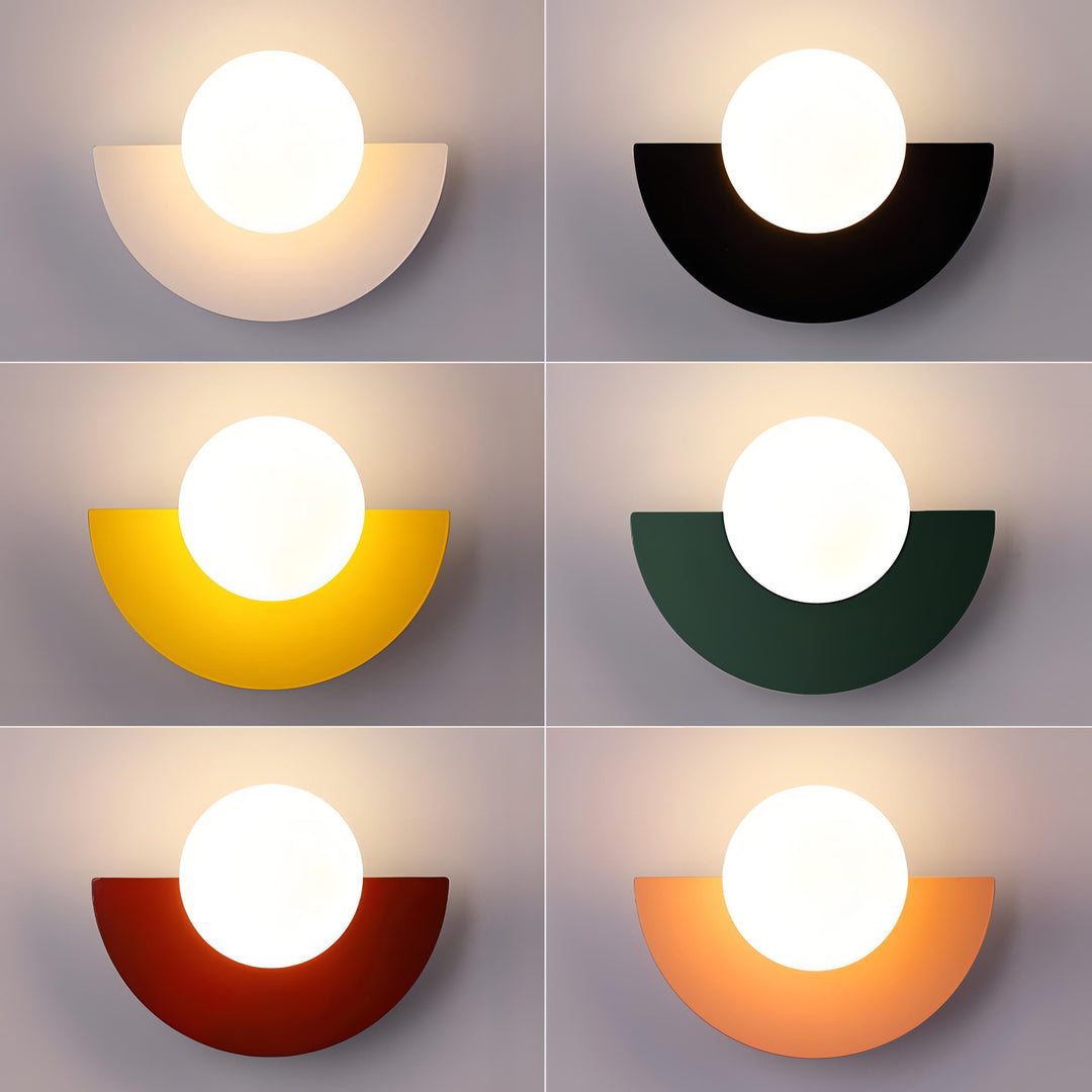 Scandinavische halfronde wandlamp